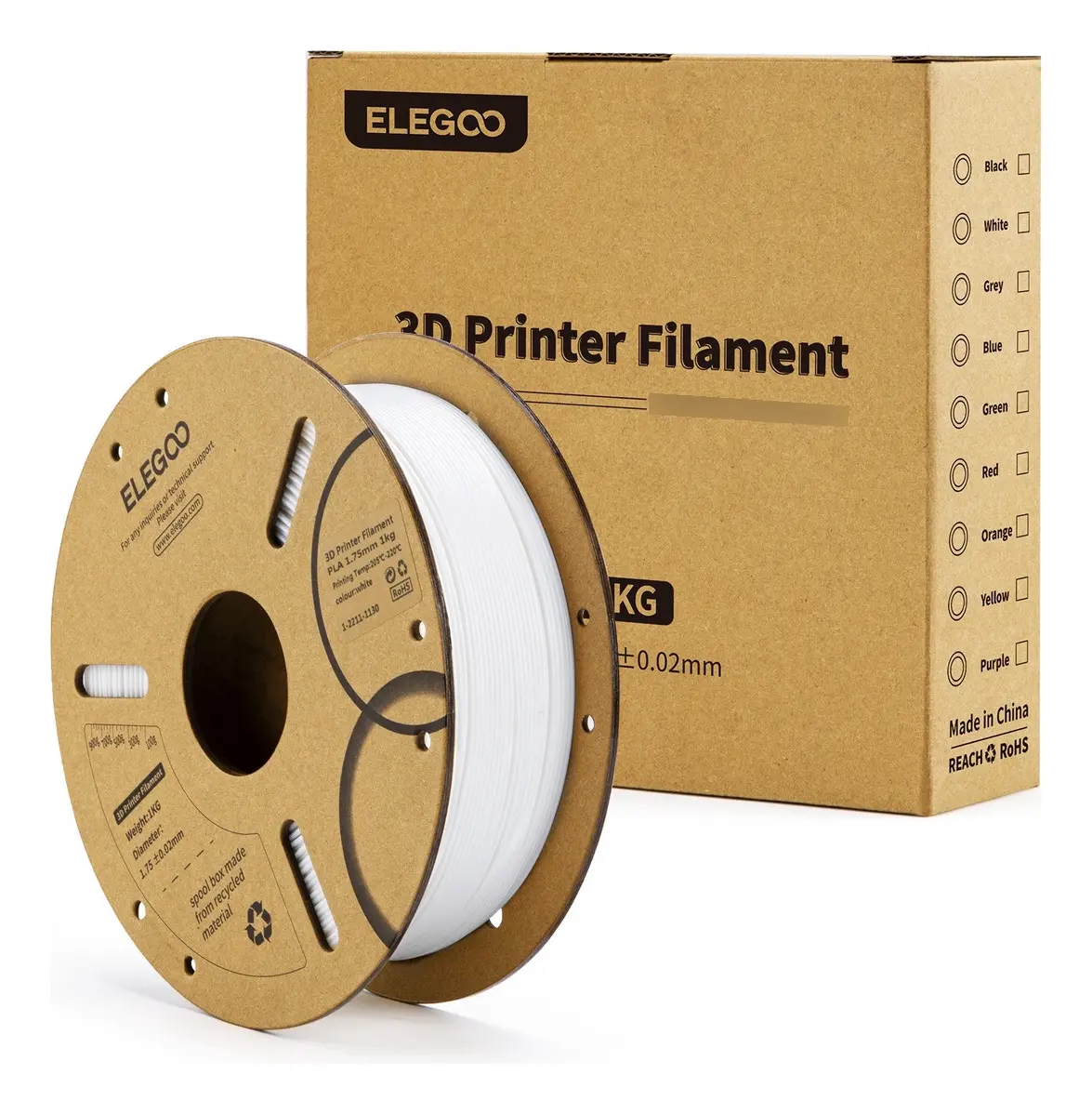 Filamento Elegoo PLA 1.75mm 1kg